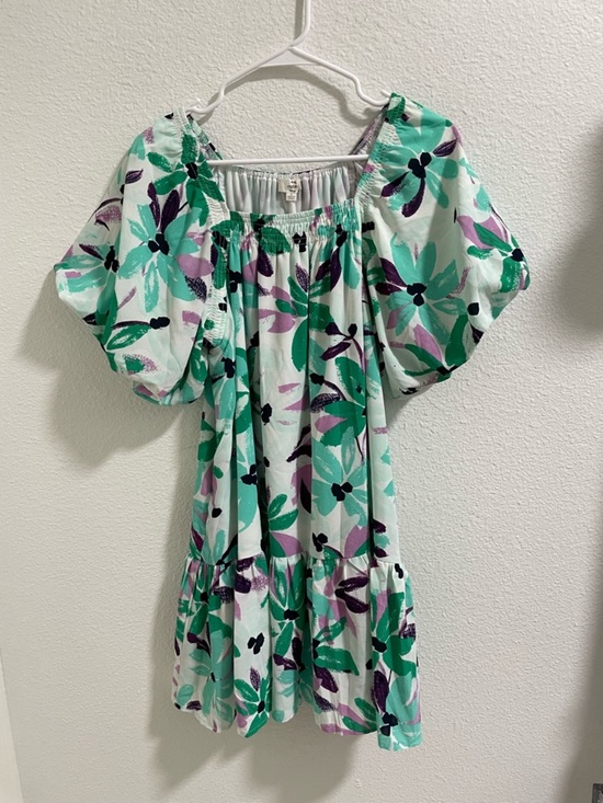 entro Dresses & Skirts - Entro Floral Print Dress in Mint, Purple & Black